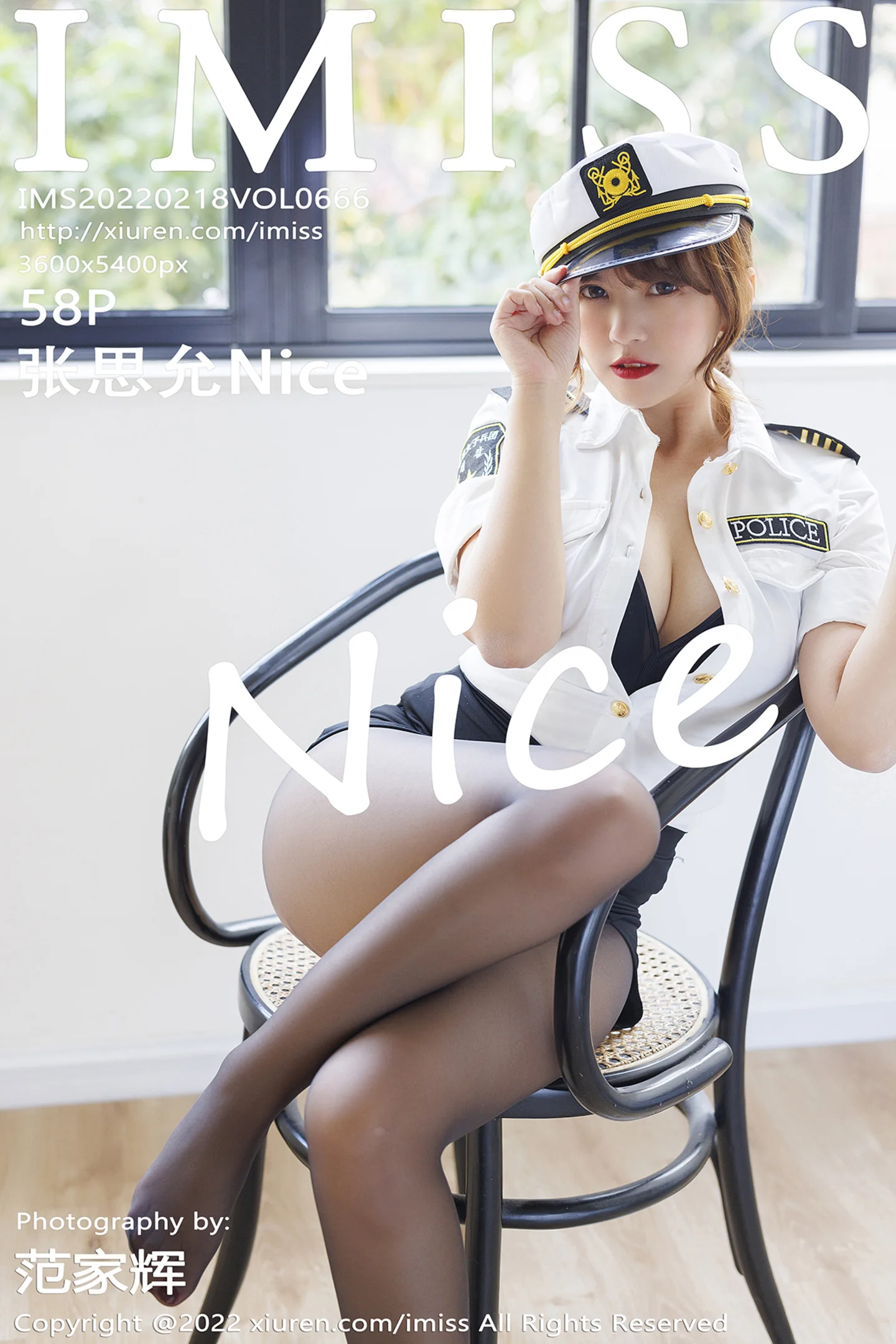 [IMISS爱蜜社]Vol.666_模特张思允Nice私房性感警官制服半脱露黑色内衣迷人诱惑写真58P-秀人网 - XiuRen.Pro